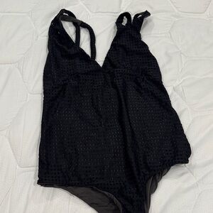 Acacia Swimwear black mesh Swimsuit